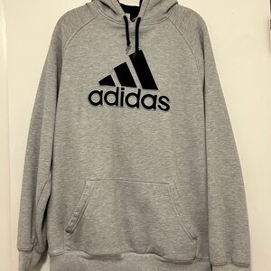 adidas Gray Hoodie with Black Logo